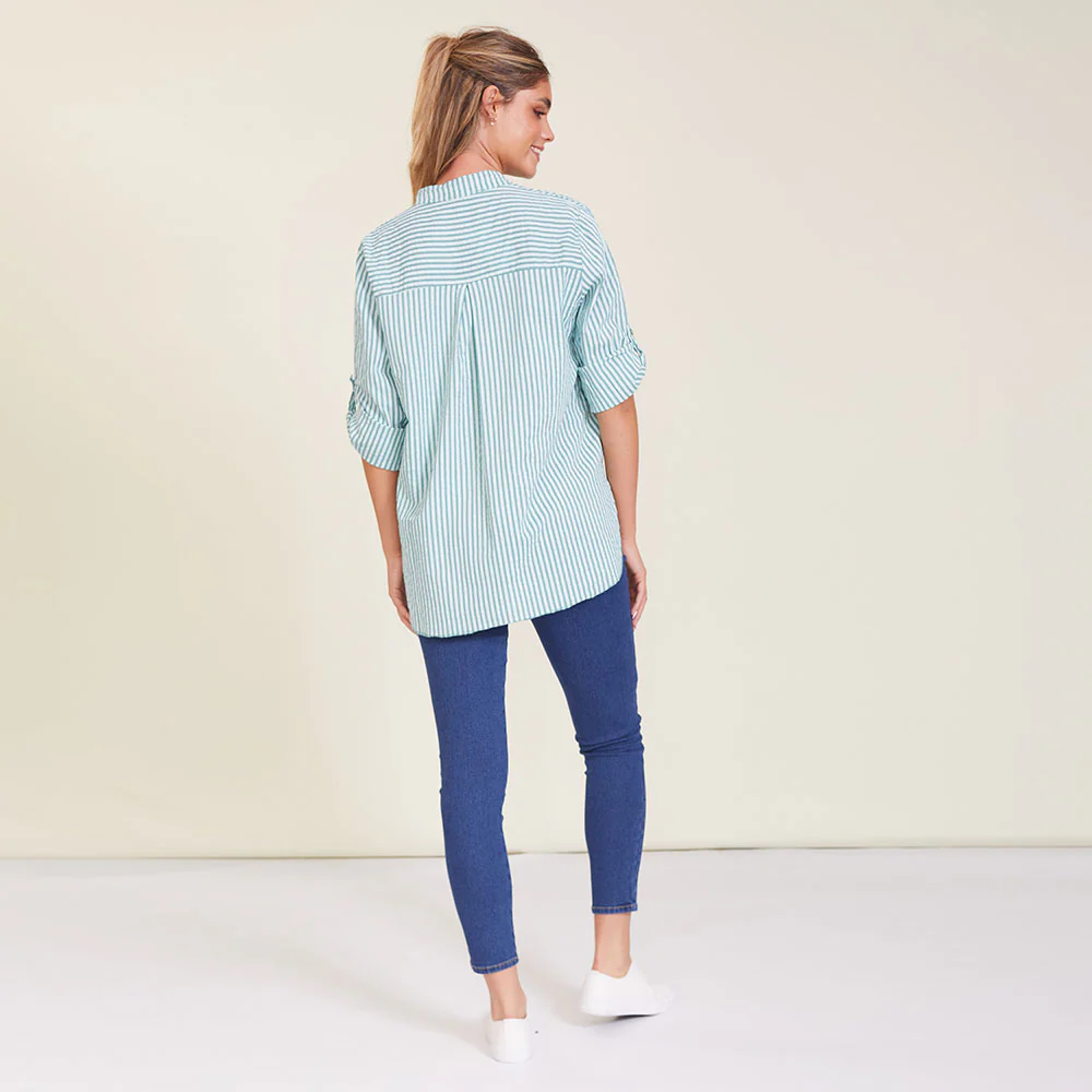 Louis Shirt (Green stripe) - Image 8