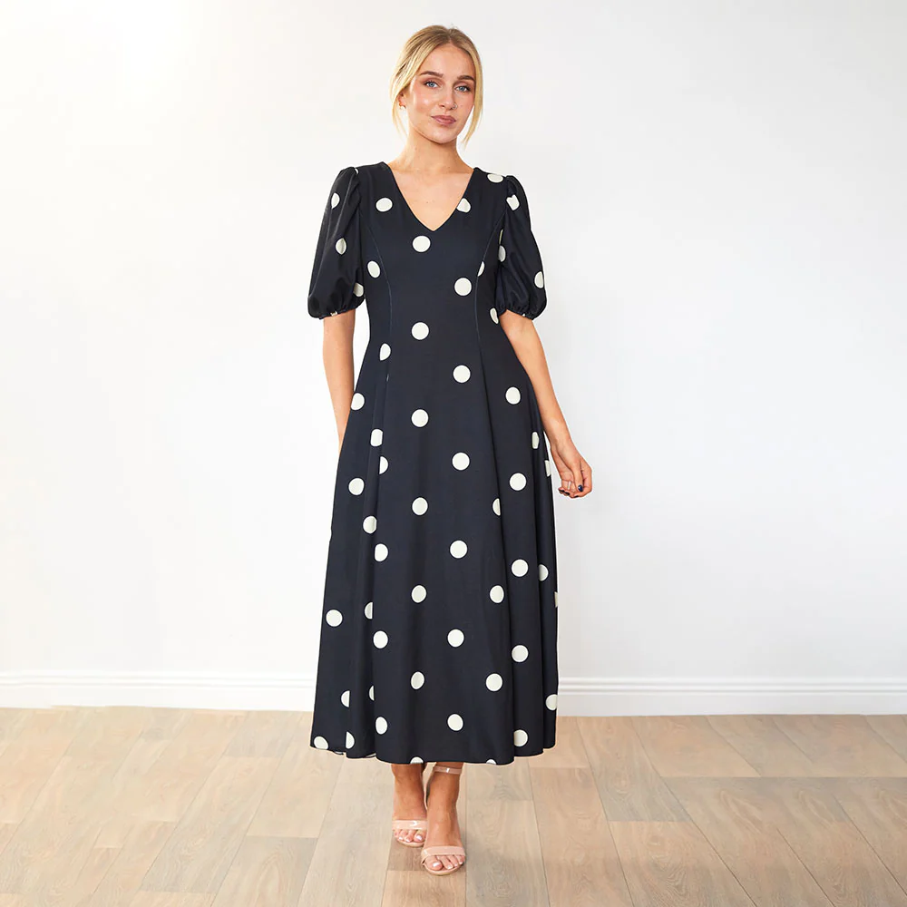 Lucy Dress (Black Polka Dot) - Image 3