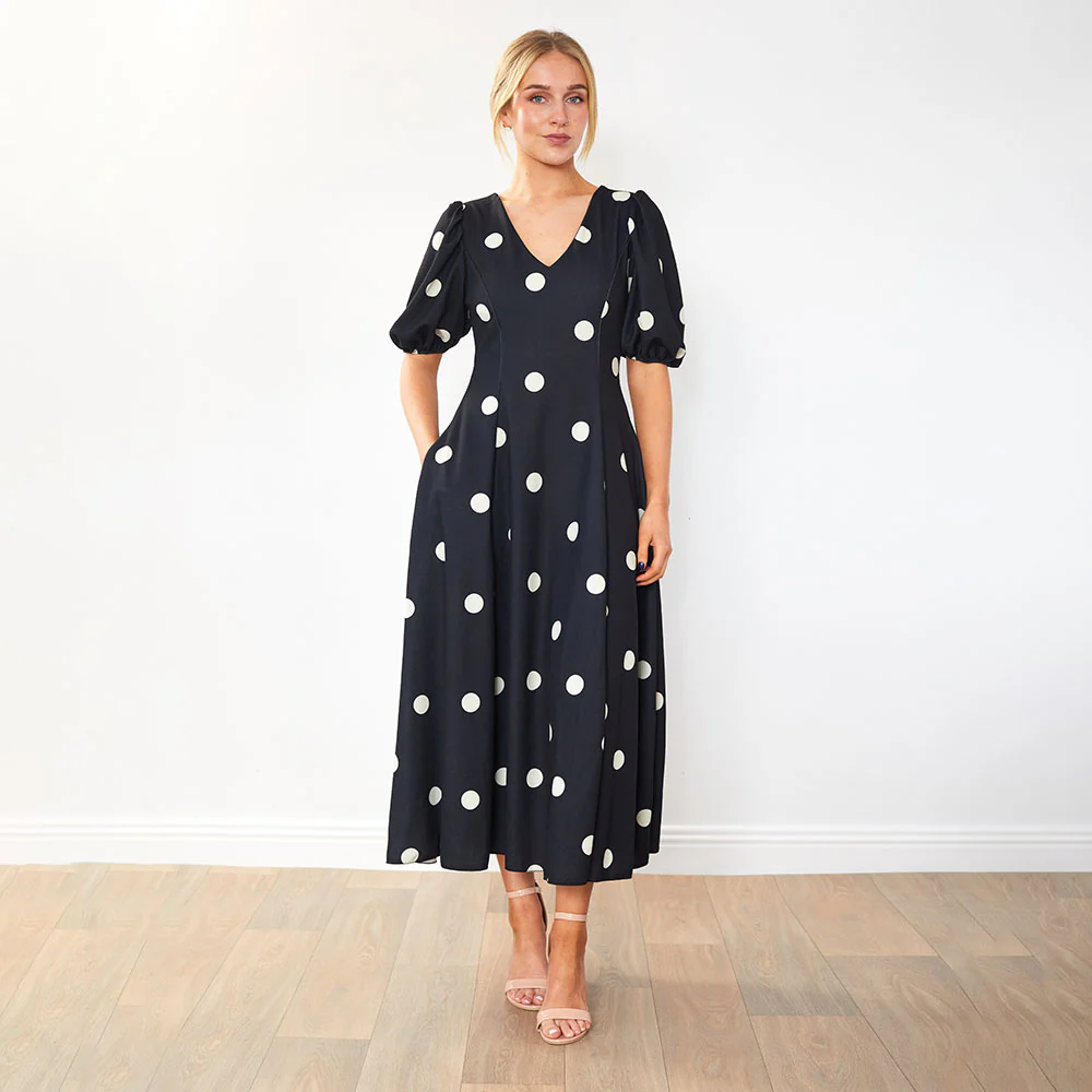 Lucy Dress (Black Polka Dot) - Image 4
