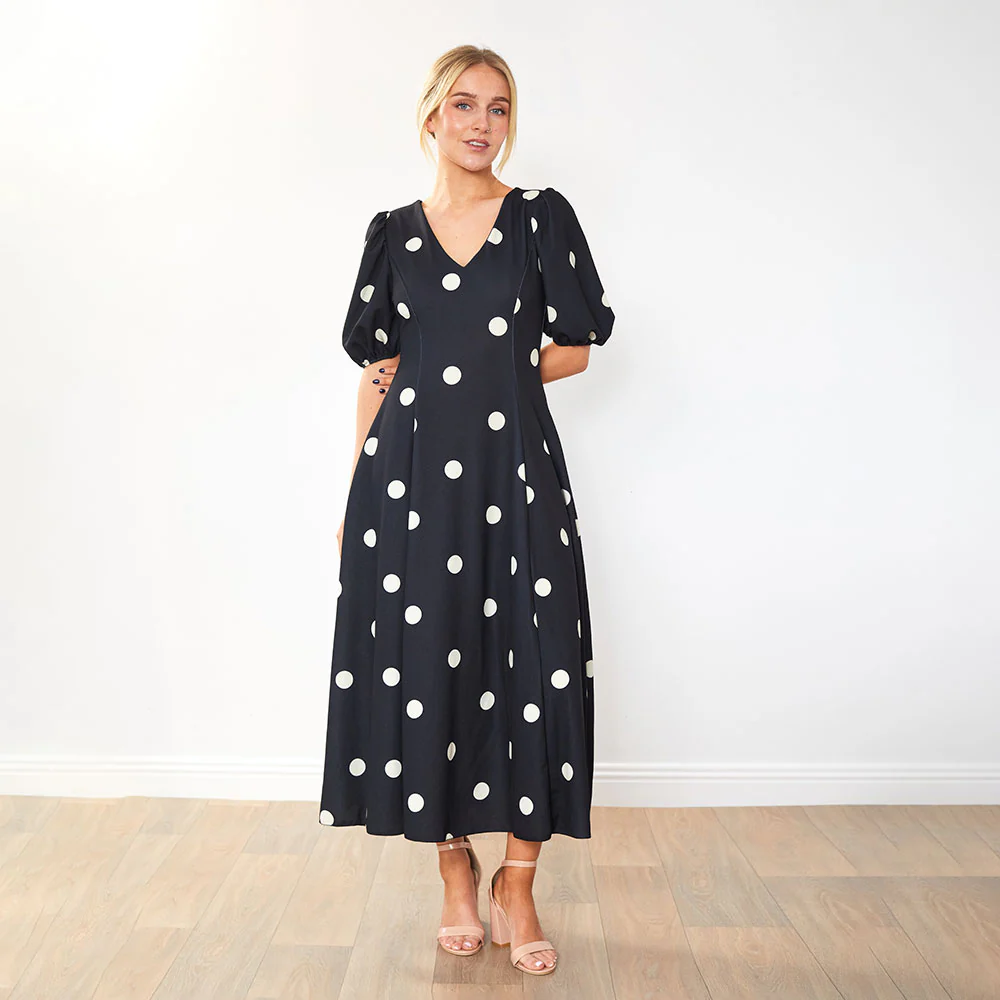 Lucy Dress (Black Polka Dot) - Image 5