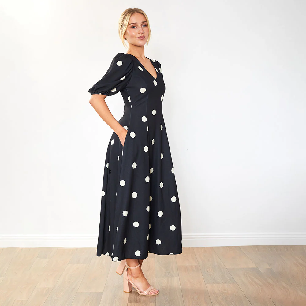 Lucy Dress (Black Polka Dot) - Image 7