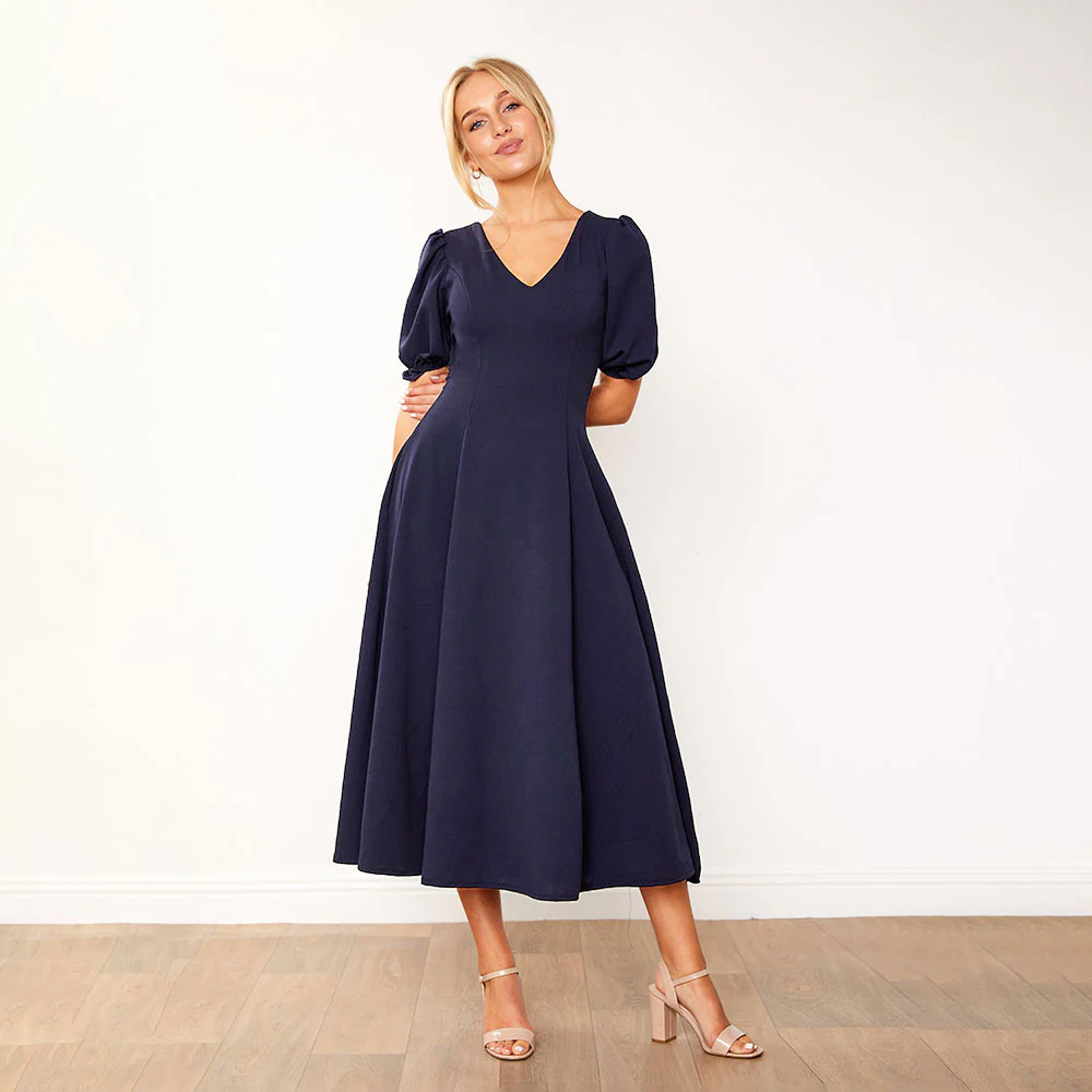 Lucy Dress (Navy) - Image 6