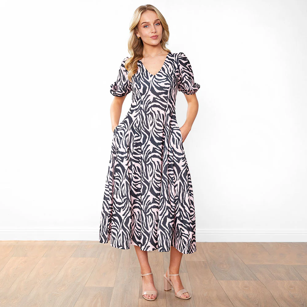 Lucy Dress (Pink Zebra) - Image 7