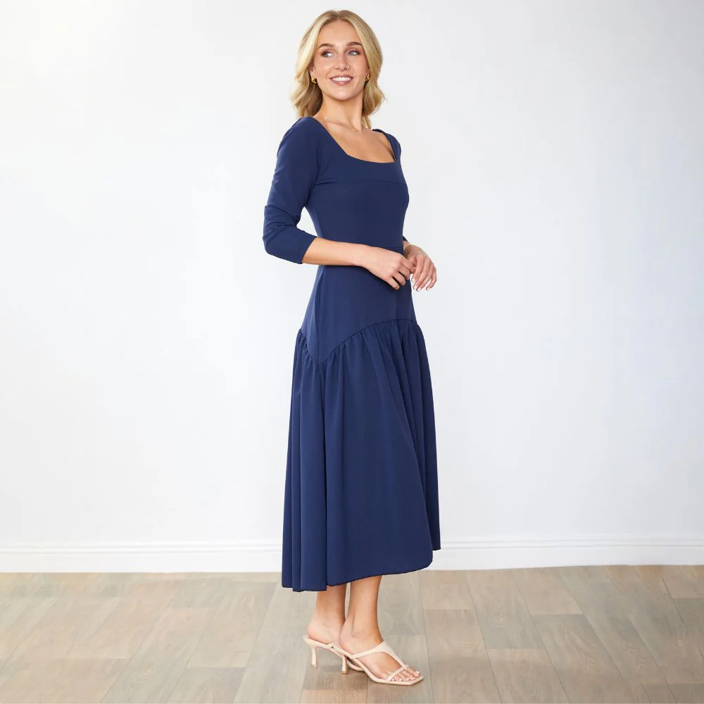 Luna Dress (Navy) - Image 6