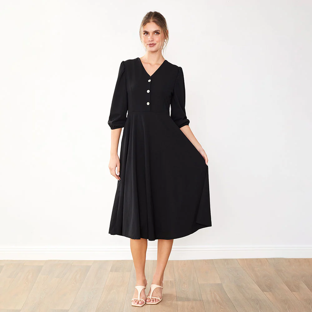 Maisy Dress (Black) - Image 6