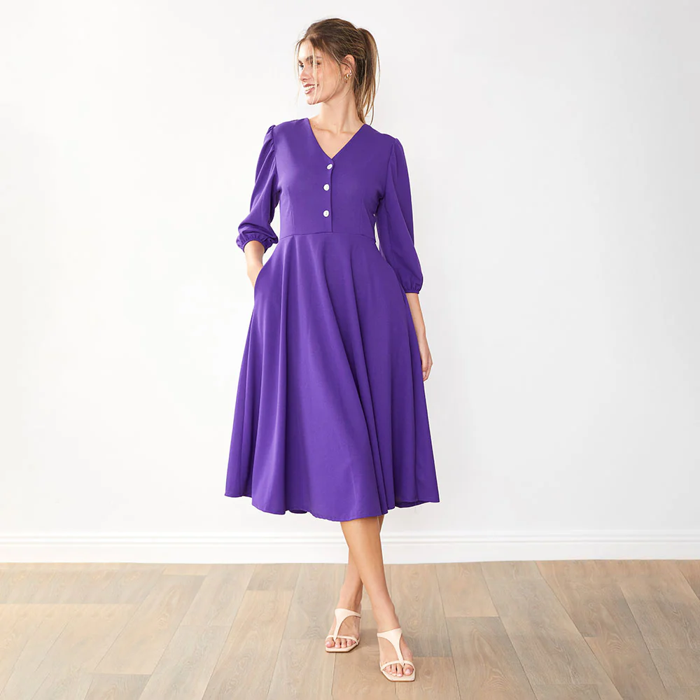 Maisy Dress (Plum) - Image 5