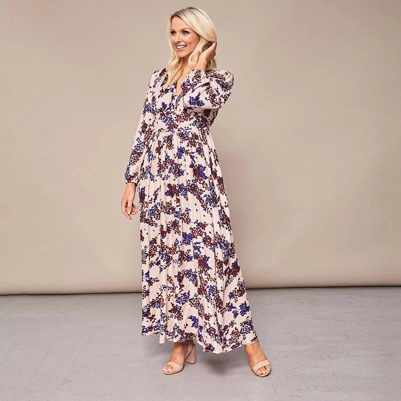 Maisy Maxi Dress Cream Floral - Image 3