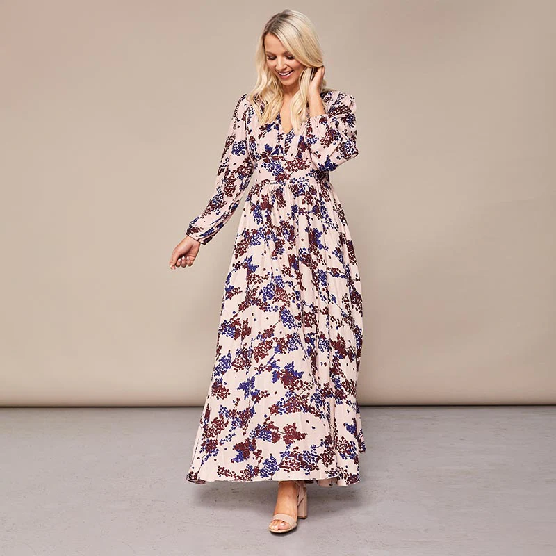 Maisy Maxi Dress Cream Floral - Image 4