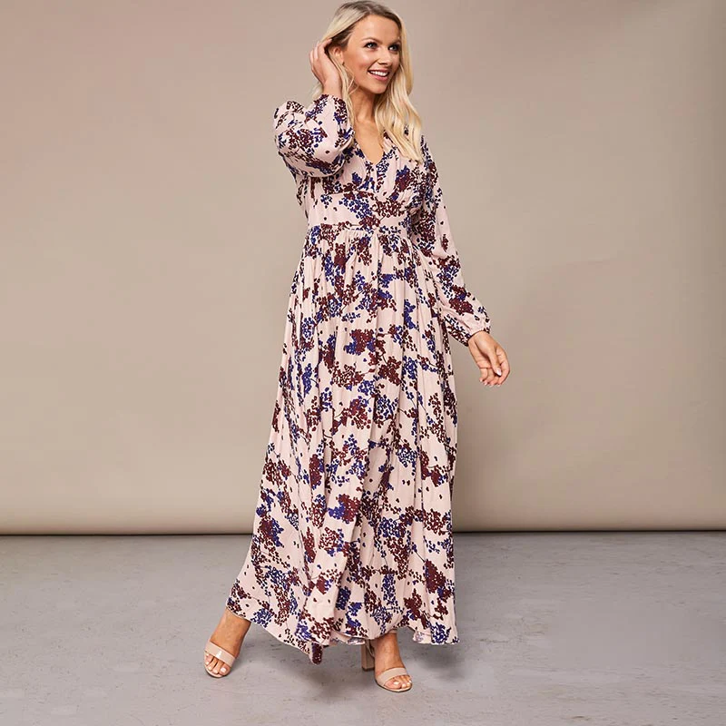Maisy Maxi Dress Cream Floral - Image 7