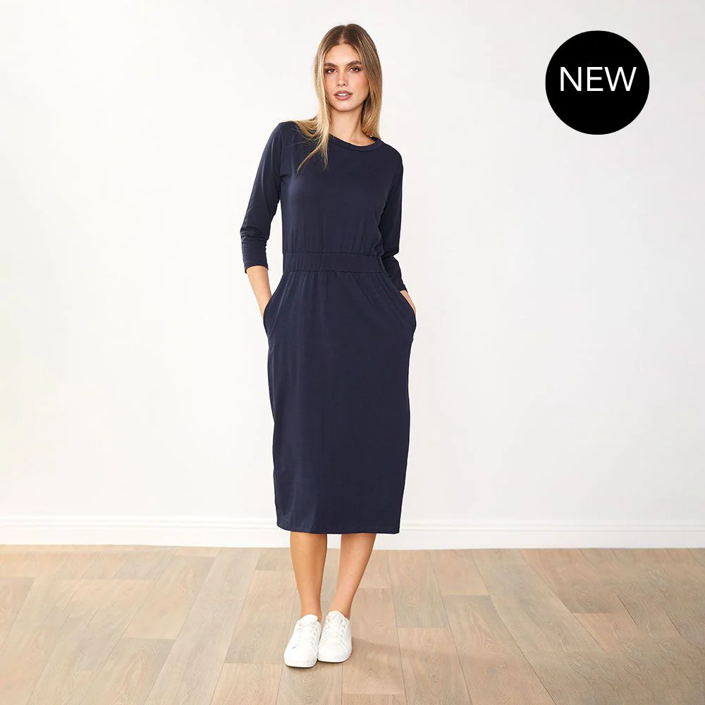 Mara Dress (Navy) - Image 11