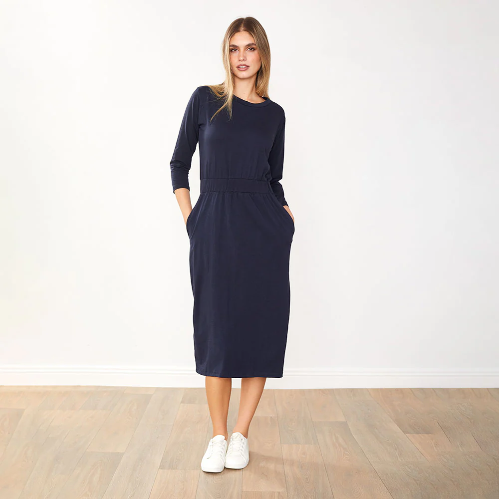 Mara Dress (Navy) - Image 7