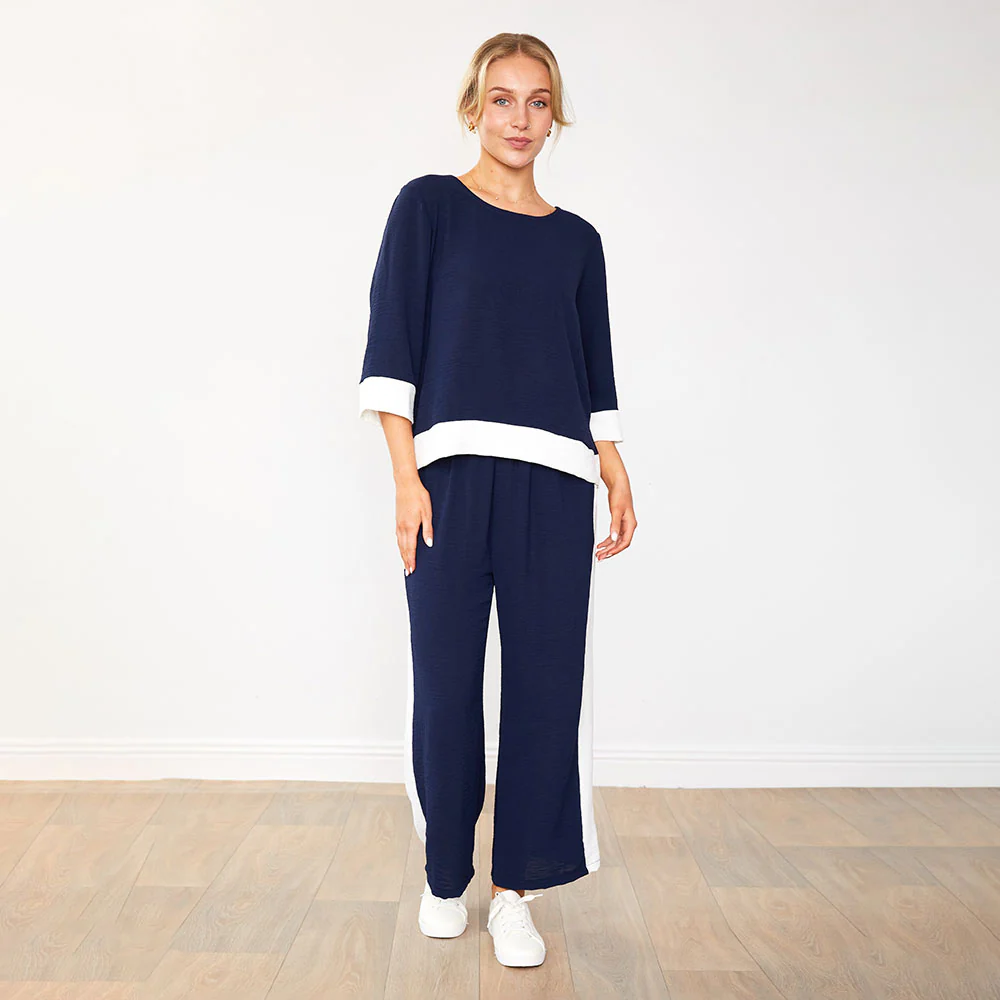 Mia Co-ord (Navy/White) - Image 2