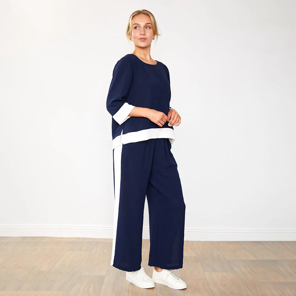 Mia Co-ord (Navy/White) - Image 3