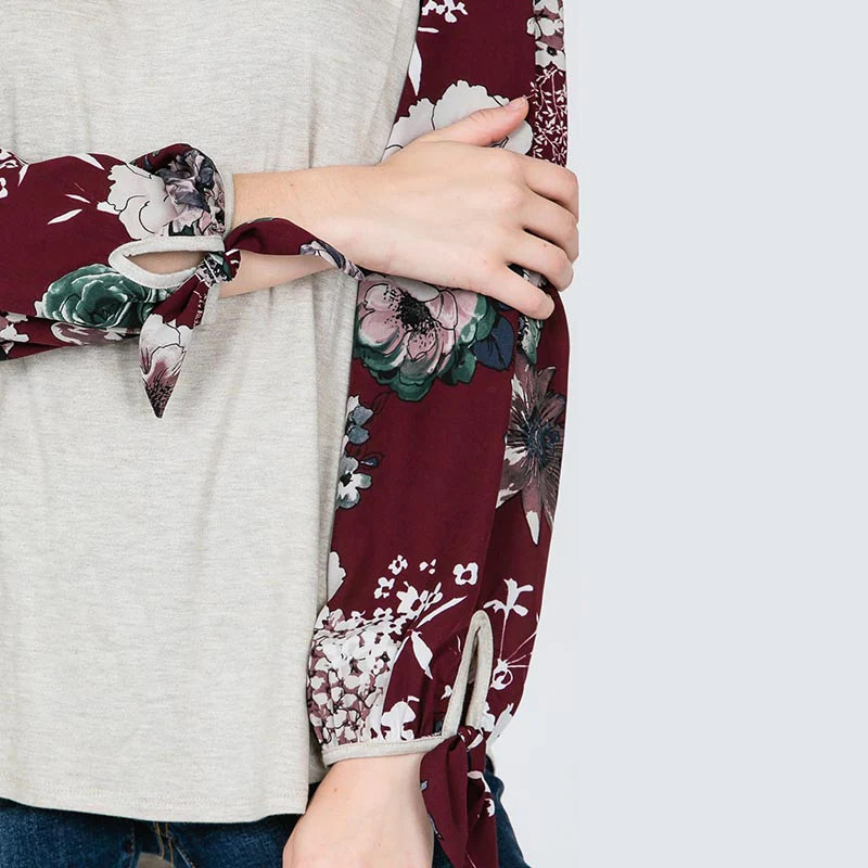 Missy Floral Sleeve Berry - Image 4