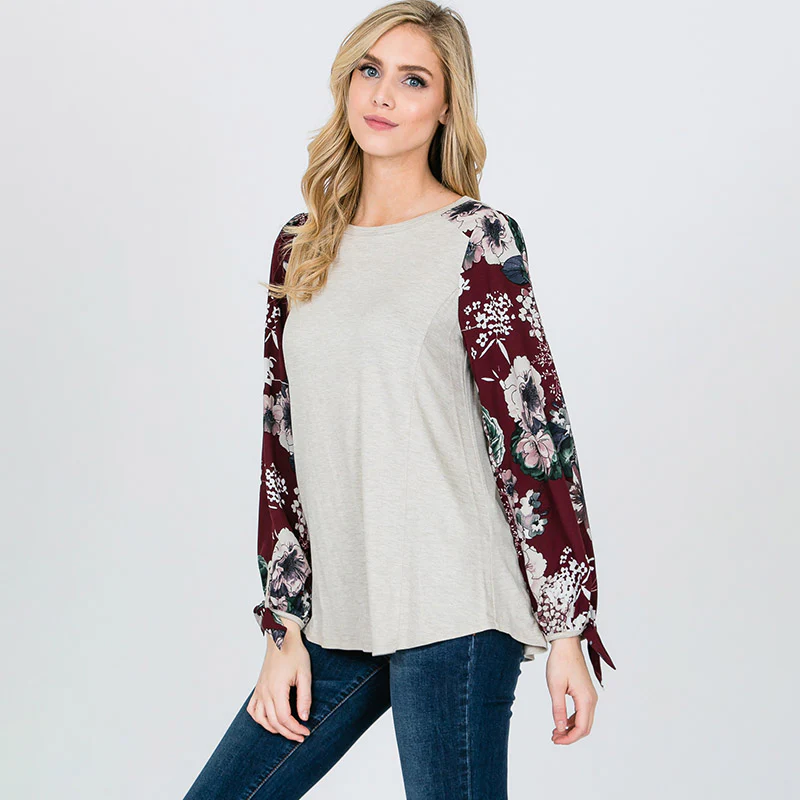 Missy Floral Sleeve Berry - Image 9