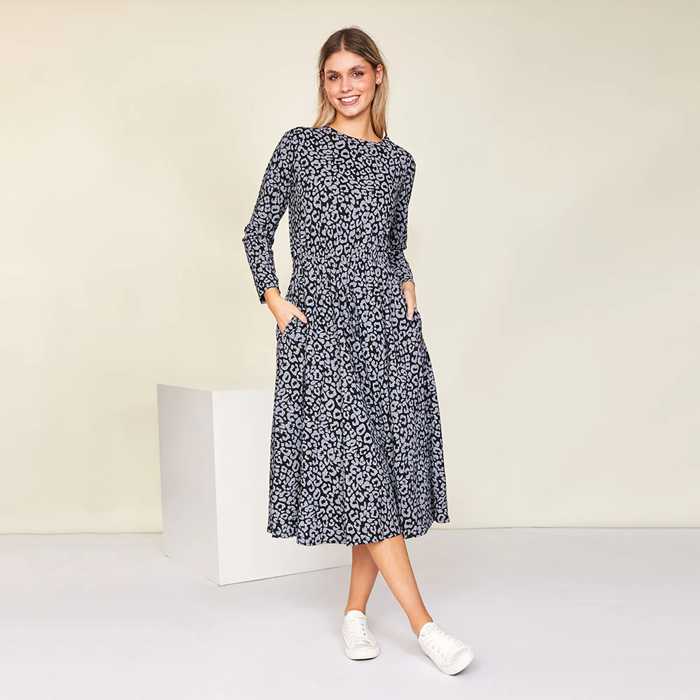 Mollie Dress (Black Leopard)