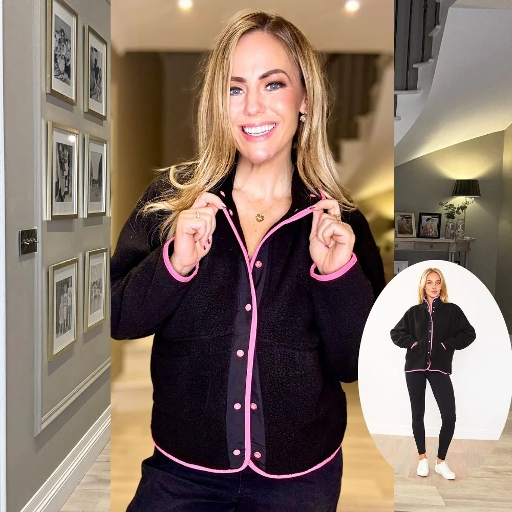 Molly Fleece Jacket (Black/Neon Pink Trim) - Image 9