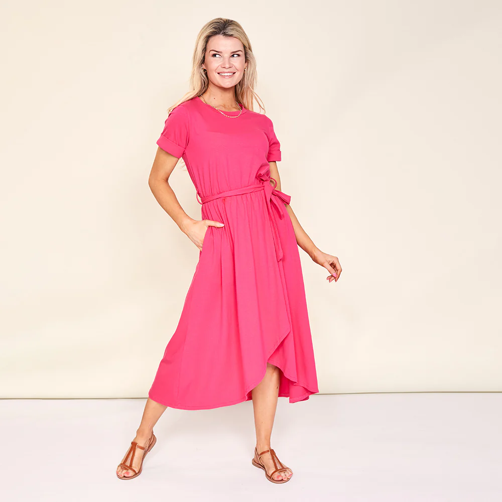 Mona Dress (Fuschia Pink) - Image 4