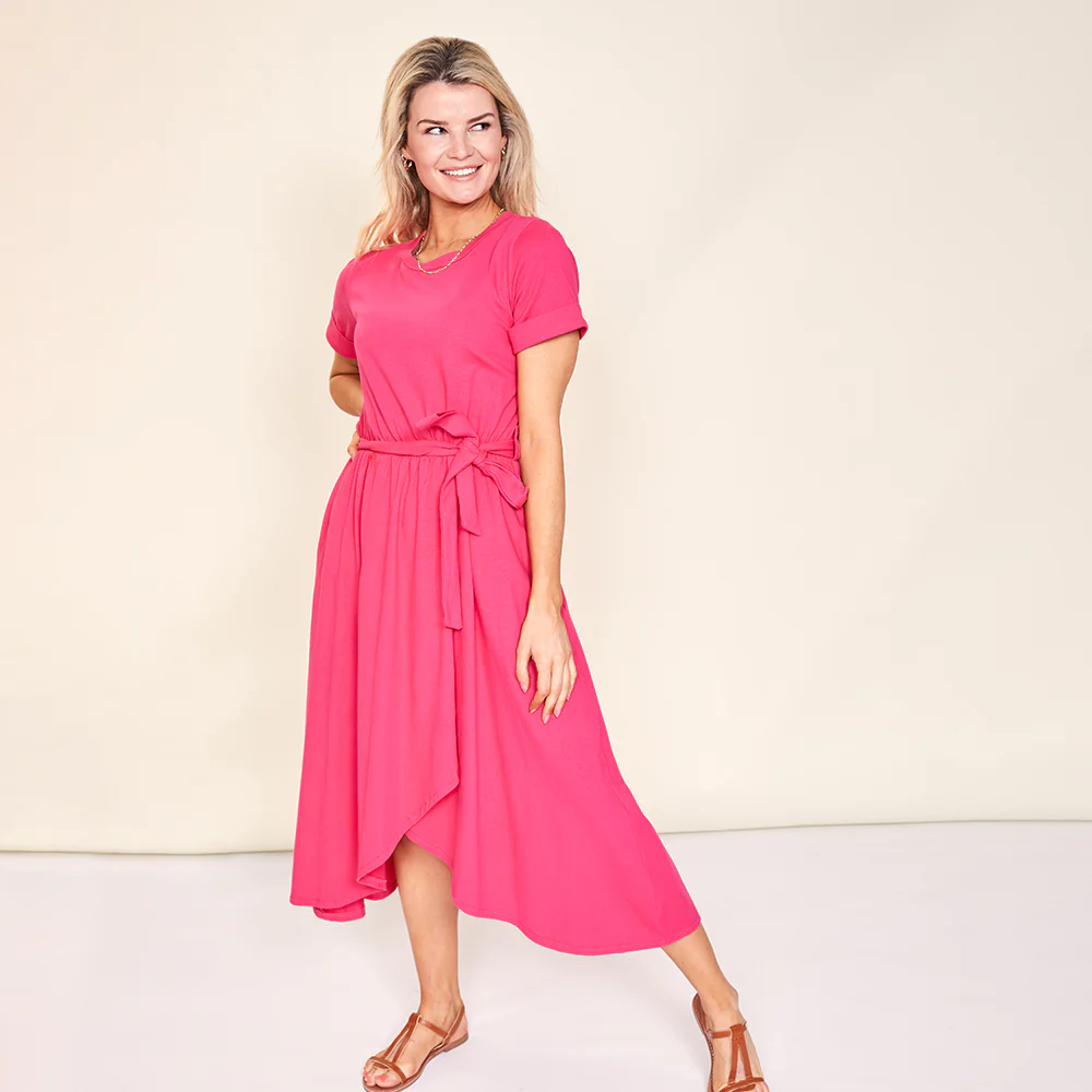 Mona Dress (Fuschia Pink) - Image 5