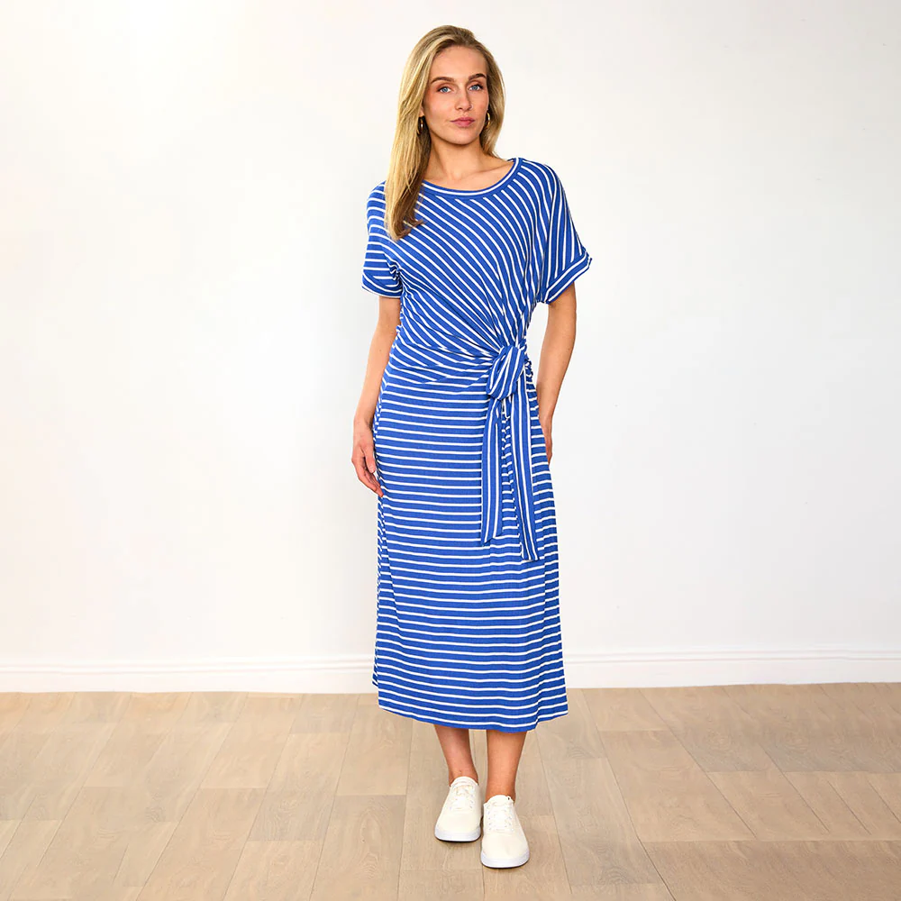 Muriel Dress (Cobalt Stripe) - Image 6