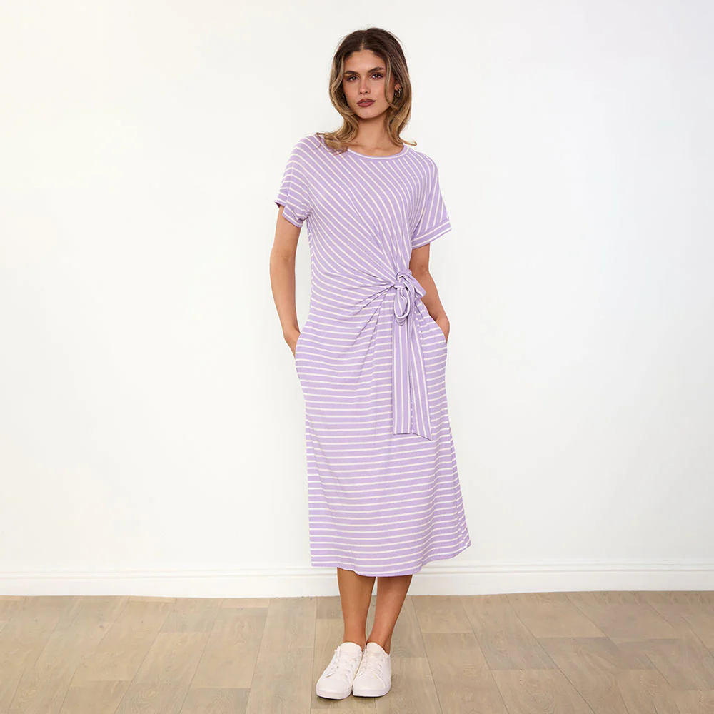 Muriel Dress (Lilac Stripe) & (Cobalt Stripe) for 84.00 - Image 10