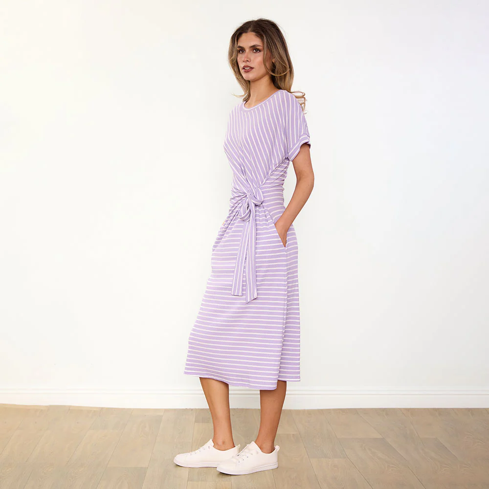 Muriel Dress (Lilac Stripe) & (Cobalt Stripe) for 84.00 - Image 4