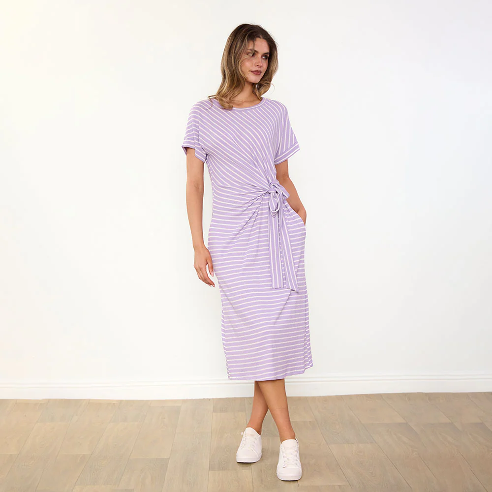 Muriel Dress  (Lilac Stripe) & (Navy Stripe) for 84.00 - Image 11