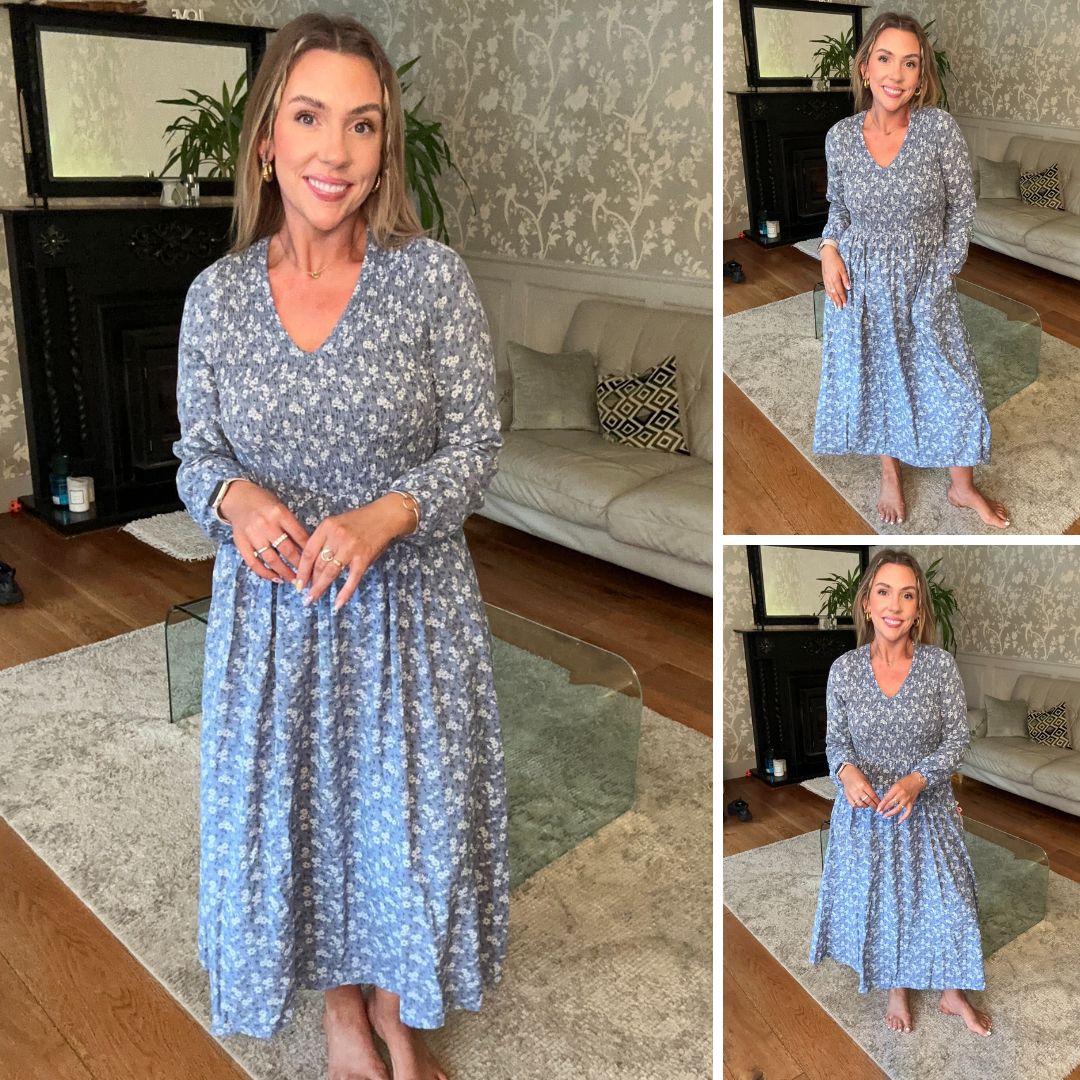 Nadia Dress (Blue Floral) - Image 17