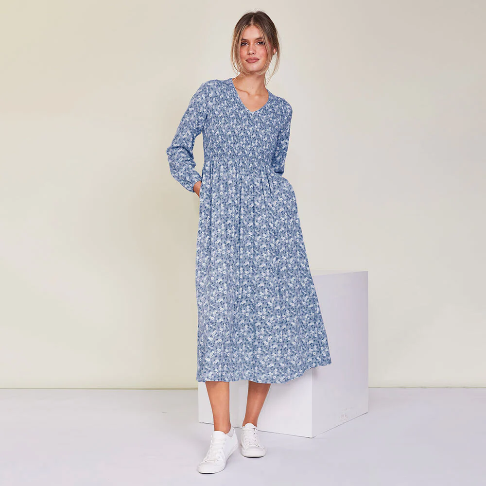 Nadia Dress (Blue Floral) - Image 8
