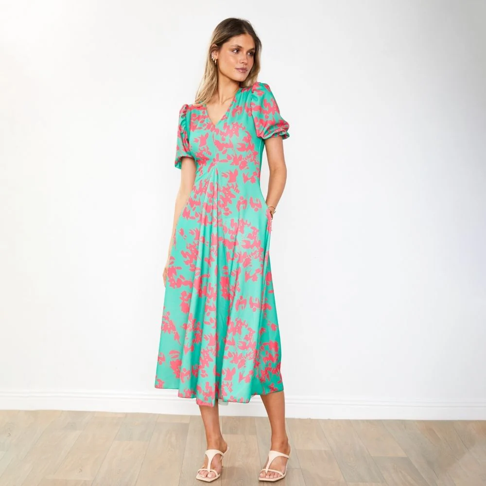 Flora Dress (Green Orchid) - Image 4