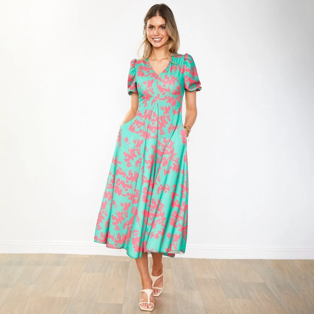 Flora Dress (Green Orchid) - Image 6