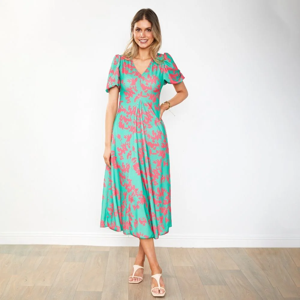 Flora Dress (Green Orchid) - Image 9