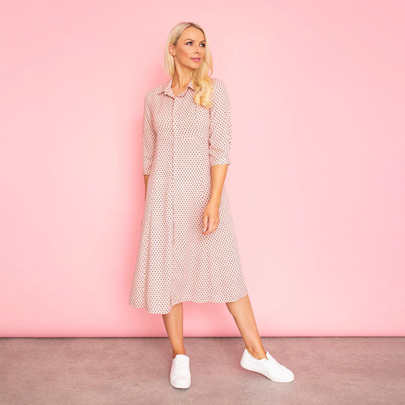 Pamela Shirt Dress (Pink) - Image 5