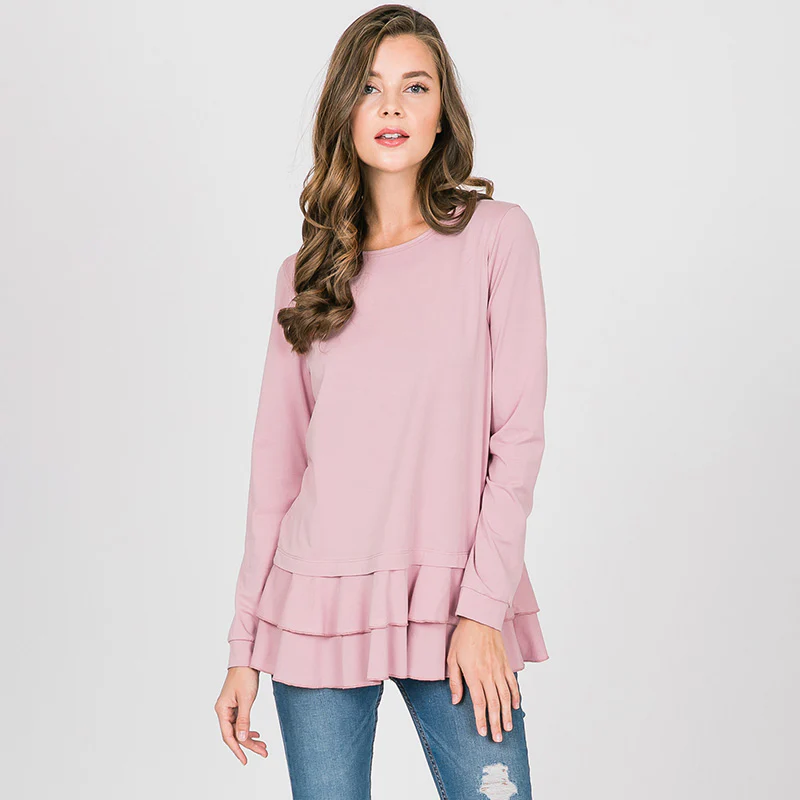 Peggy Peplum Sweater Pink - Image 4