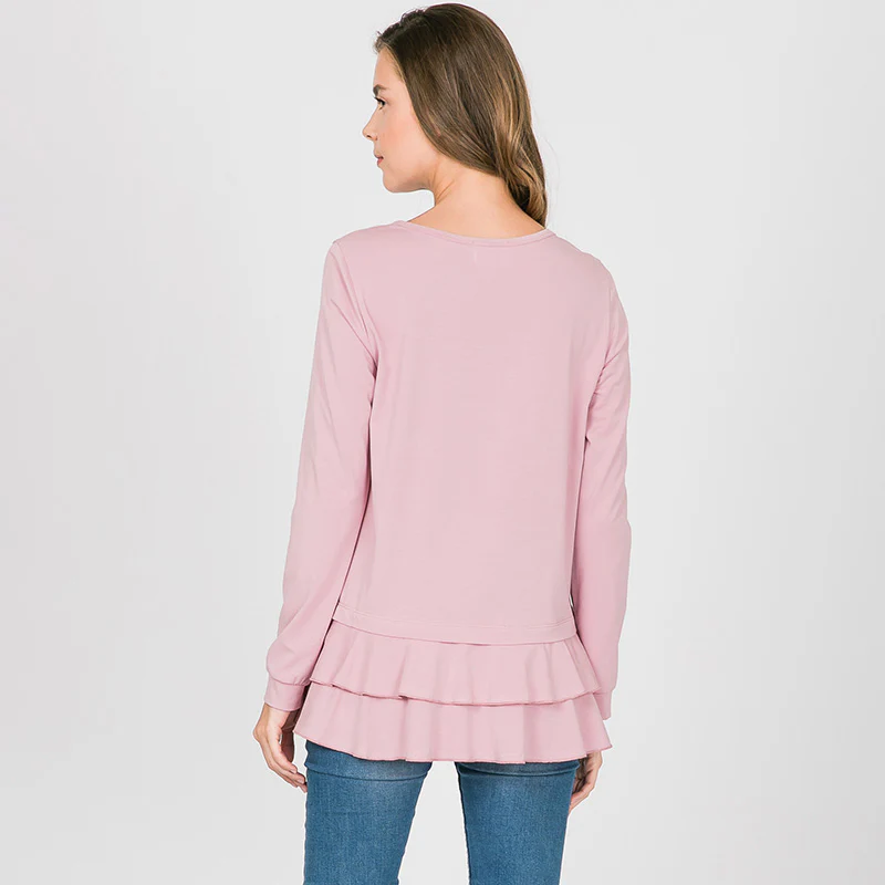 Peggy Peplum Sweater Pink - Image 7
