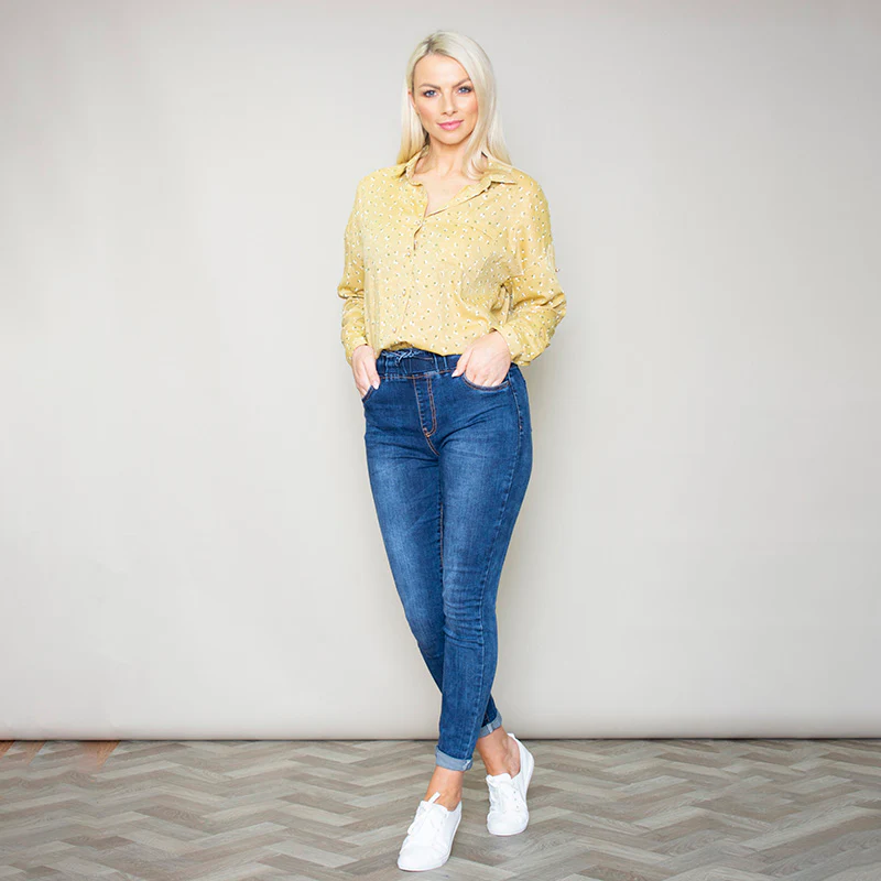 Penny Floral Shirt (Lemon) - Image 2