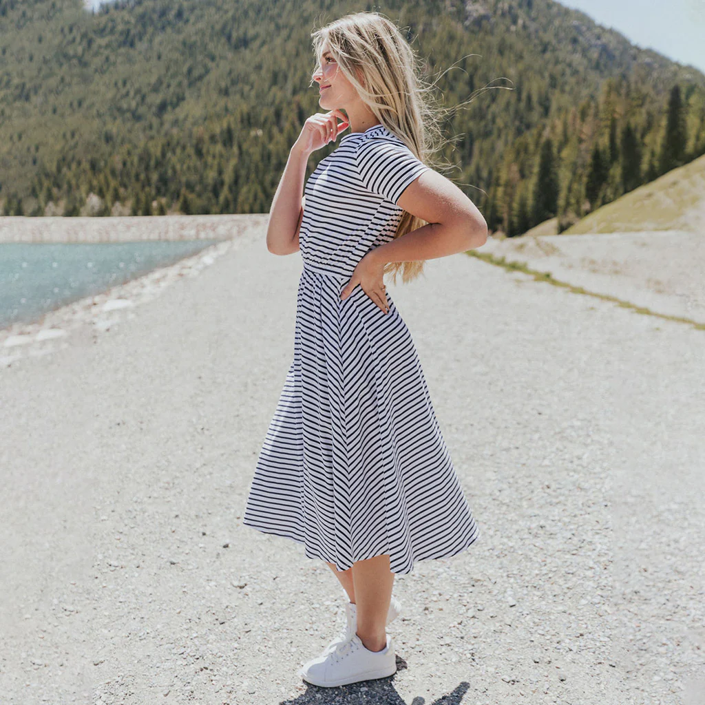 Piper Dress (Black Stripe) - Image 10