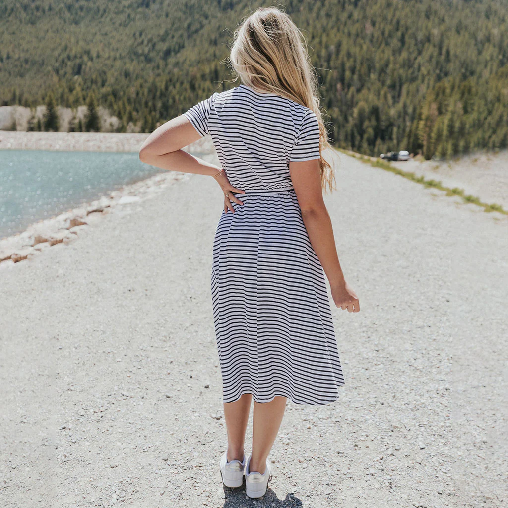 Piper Dress (Black Stripe) - Image 11