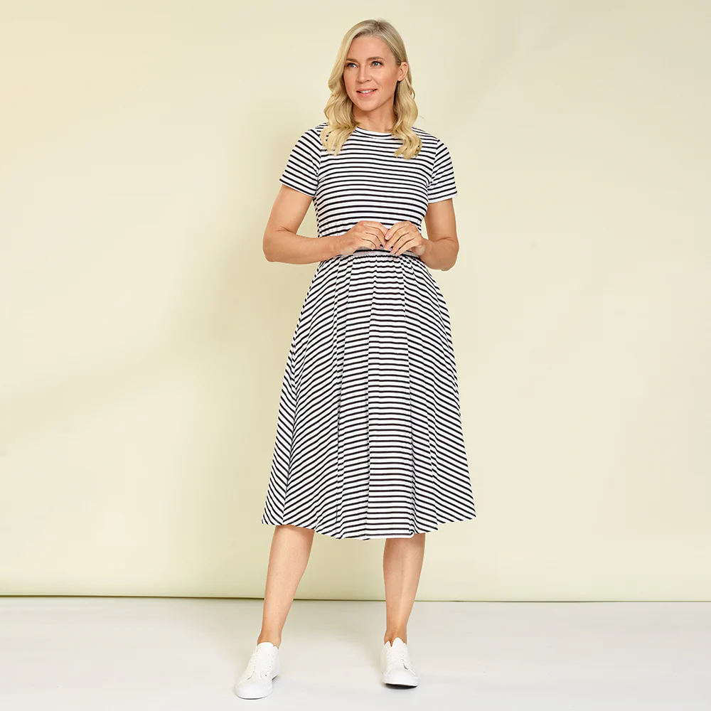Piper Dress (Black Stripe) - Image 12