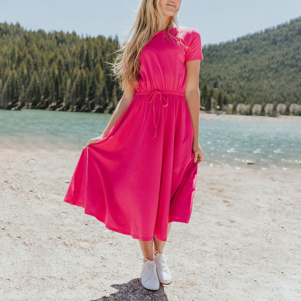 Piper Dress (Fuchsia) - Image 5