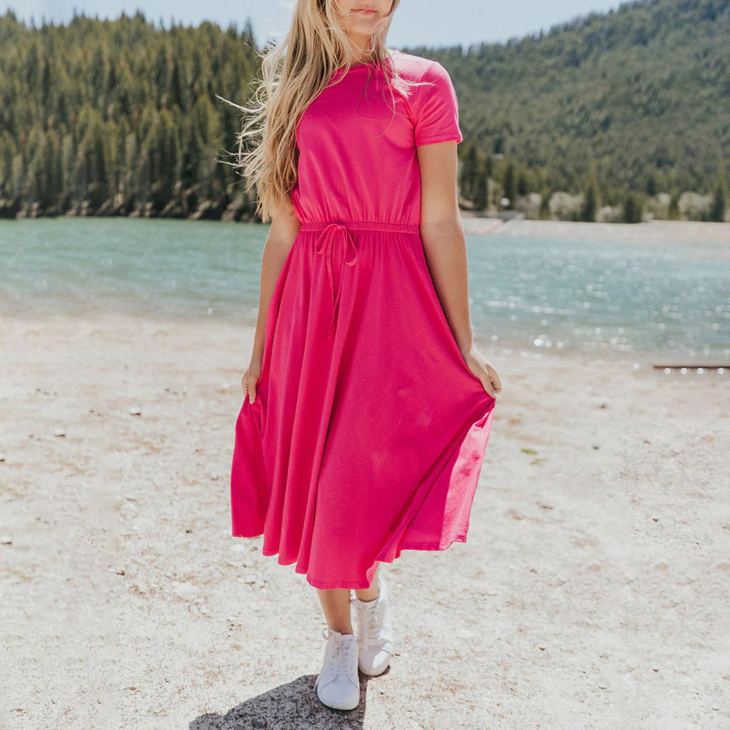 Piper Dress (Fuchsia) - Image 6