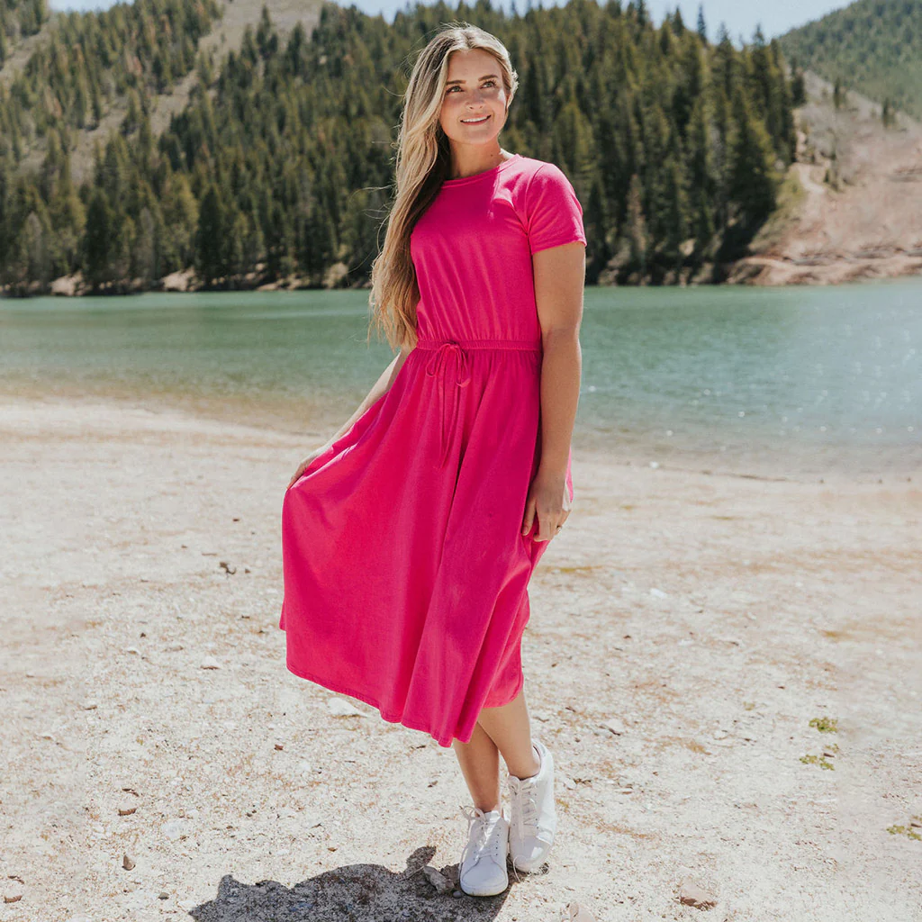 Piper Dress (Fuchsia) - Image 7