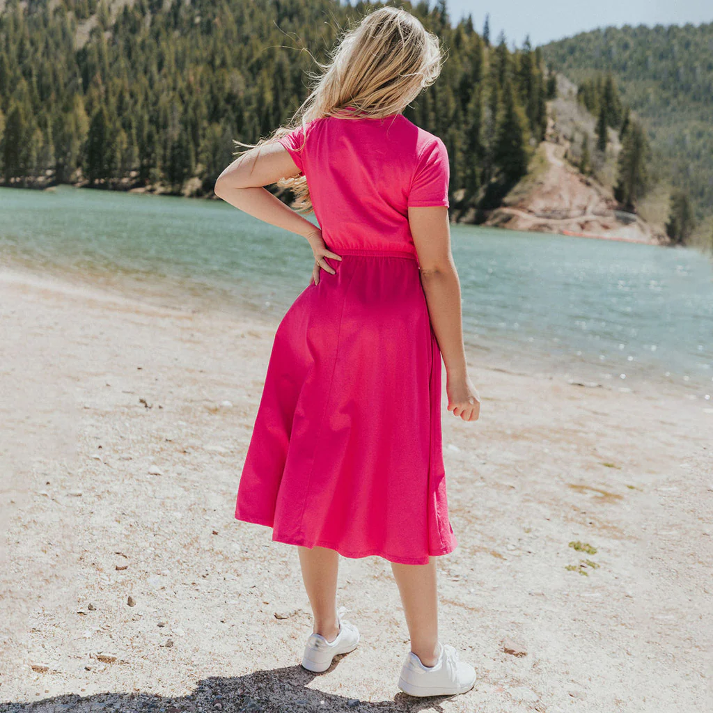 Piper Dress (Fuchsia) - Image 8