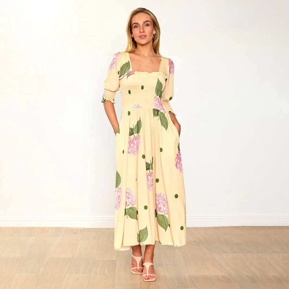 Pixie Dress (Lemon Polka Dot) - Image 5