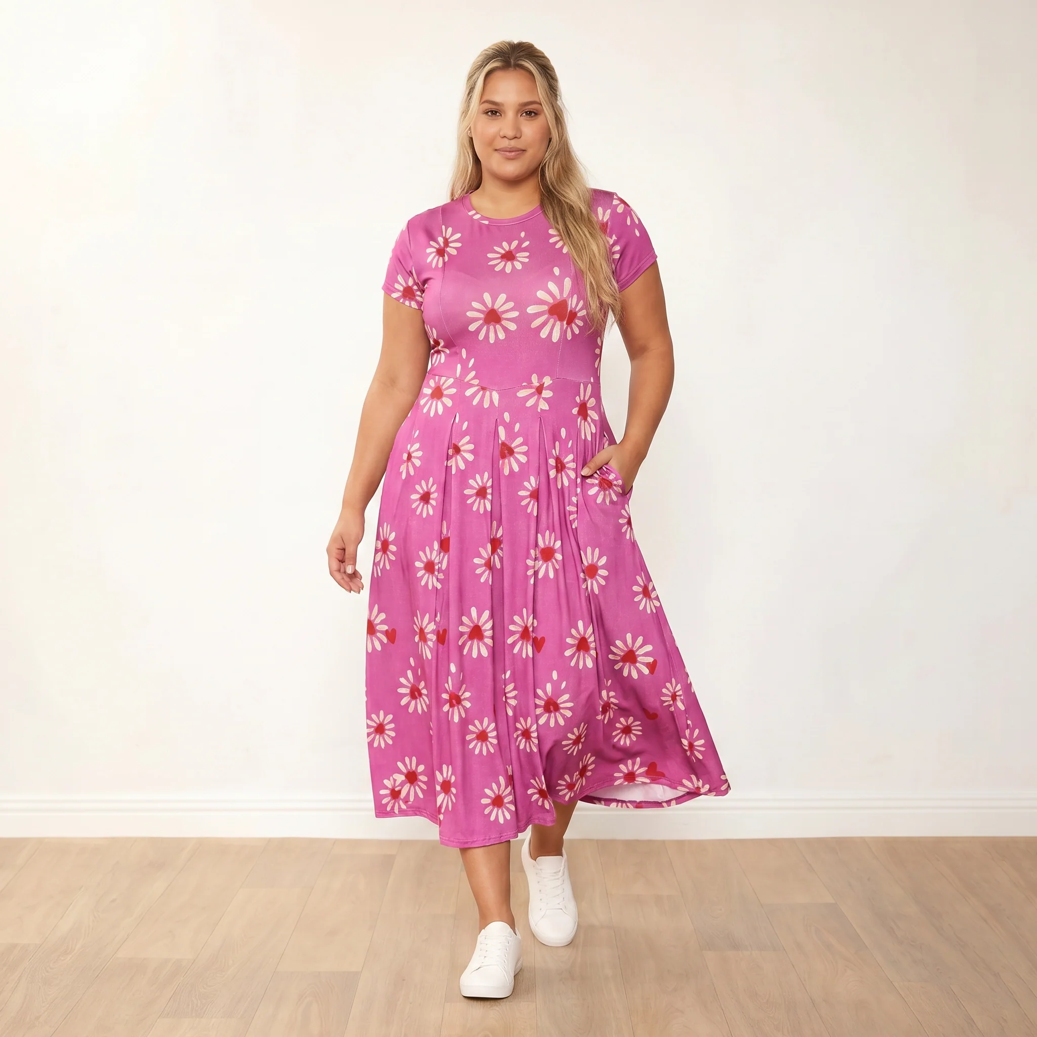Polly Dress (Berry Daisy) - Image 11