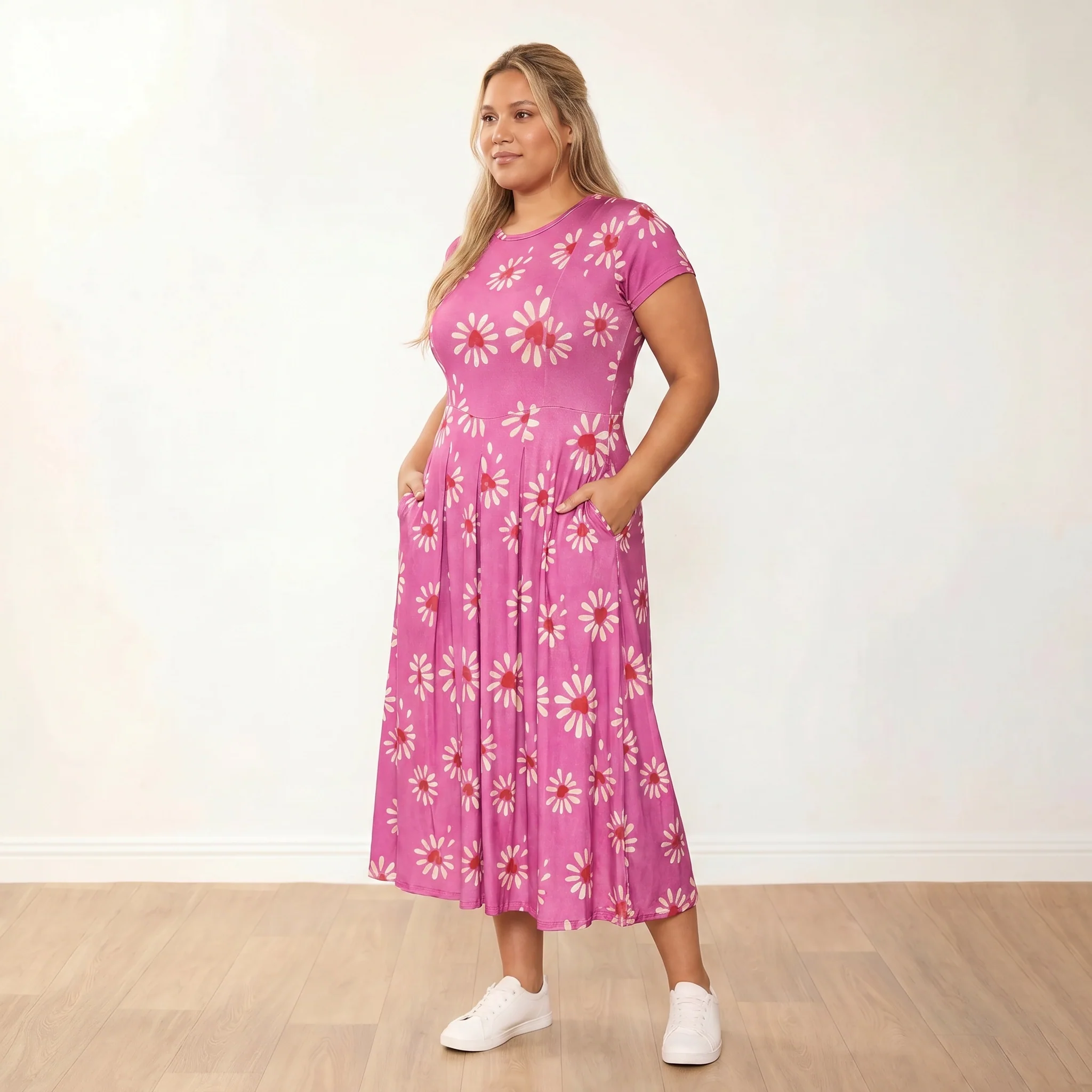 Polly Dress (Berry Daisy) - Image 15