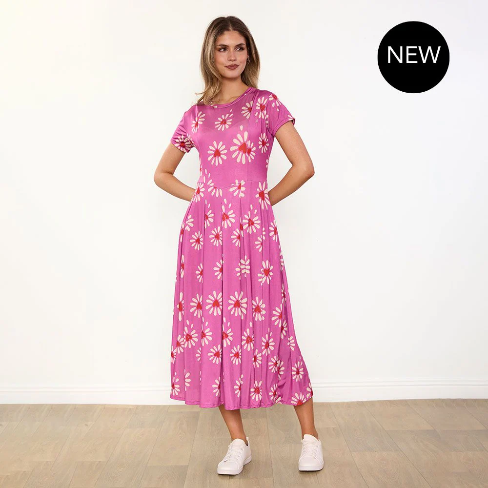 Polly Dress (Berry Daisy) - Image 17