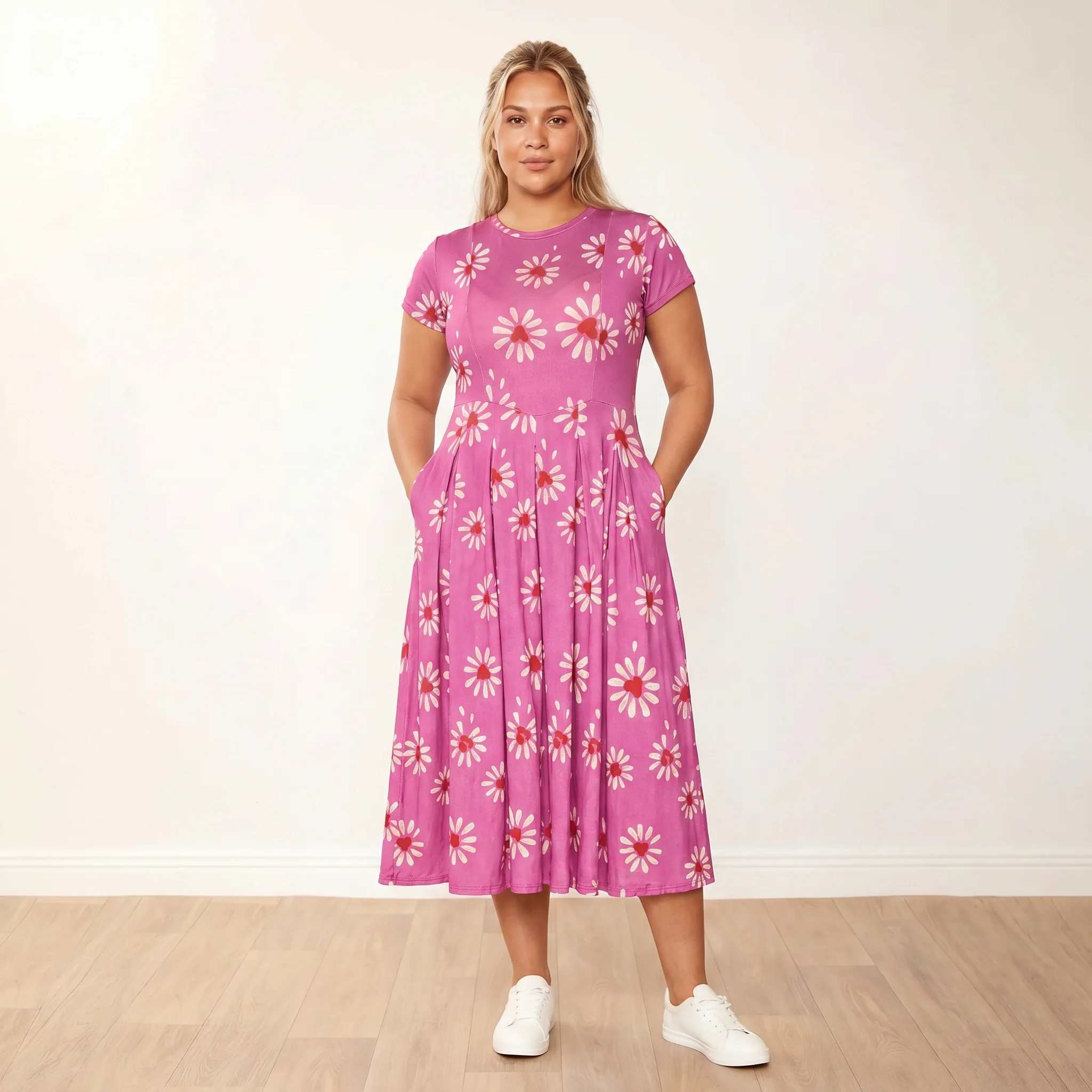 Polly Dress (Berry Daisy) - Image 5
