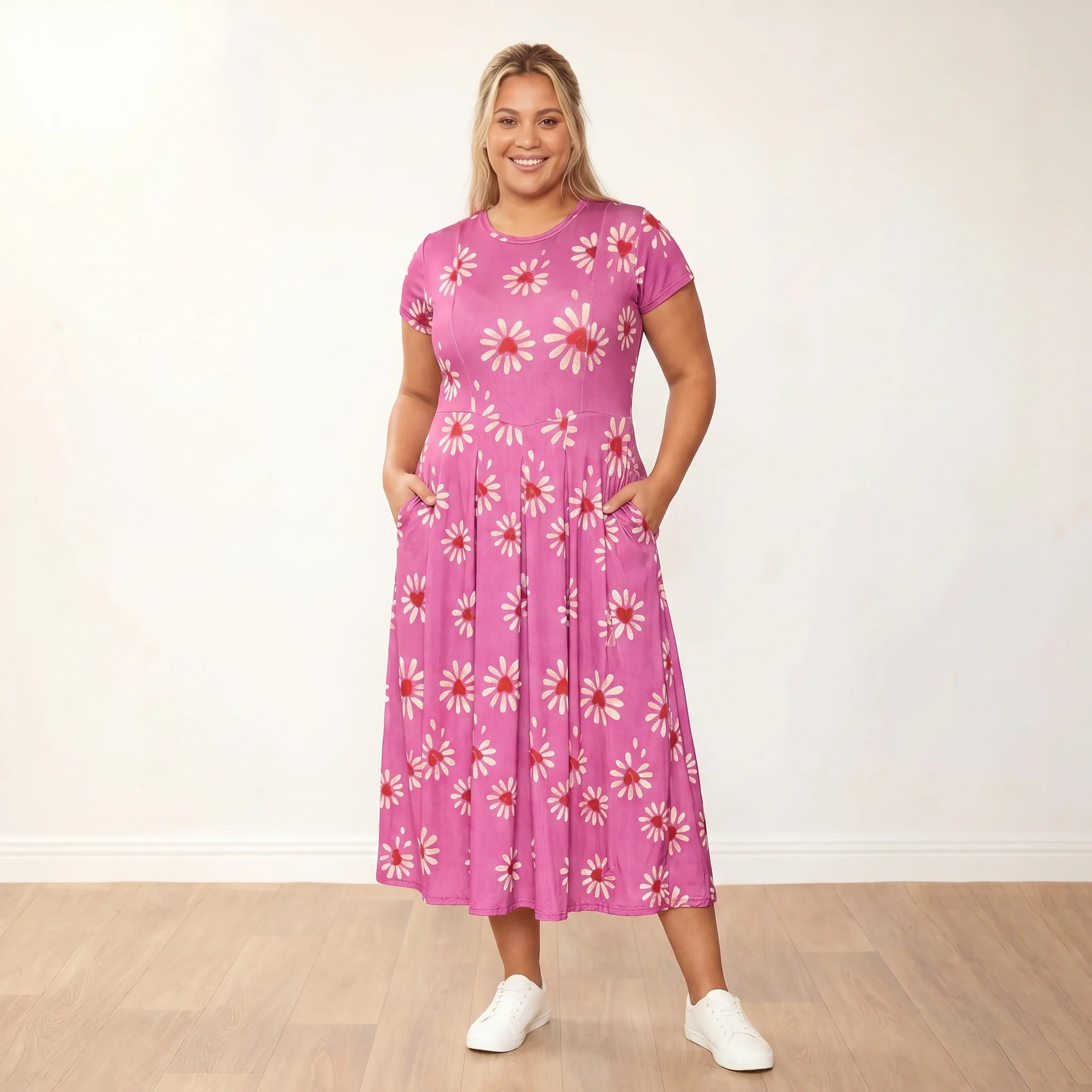 Polly Dress (Berry Daisy) - Image 7
