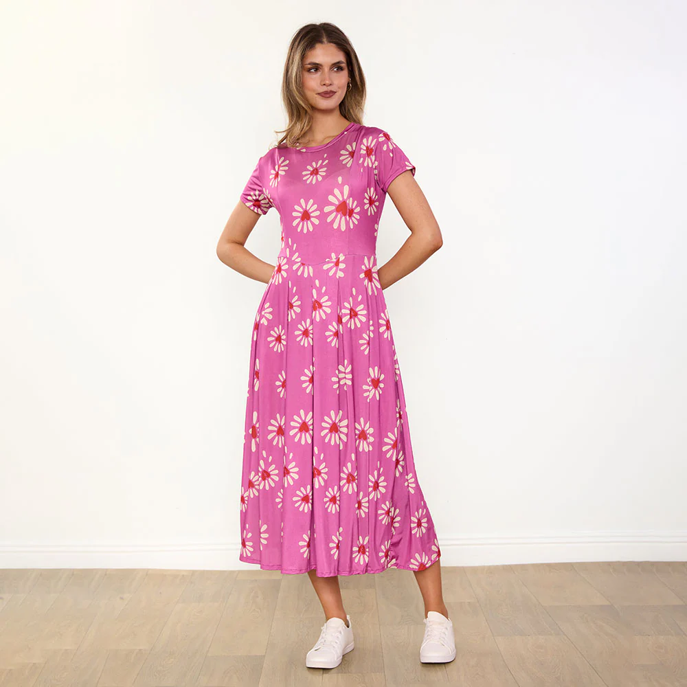 Polly Dress (Berry Daisy) - Image 8